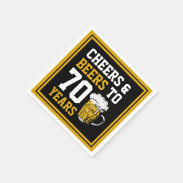 70:e födelsedagstjuren och Öl till 70 års ynklig Pappersservett