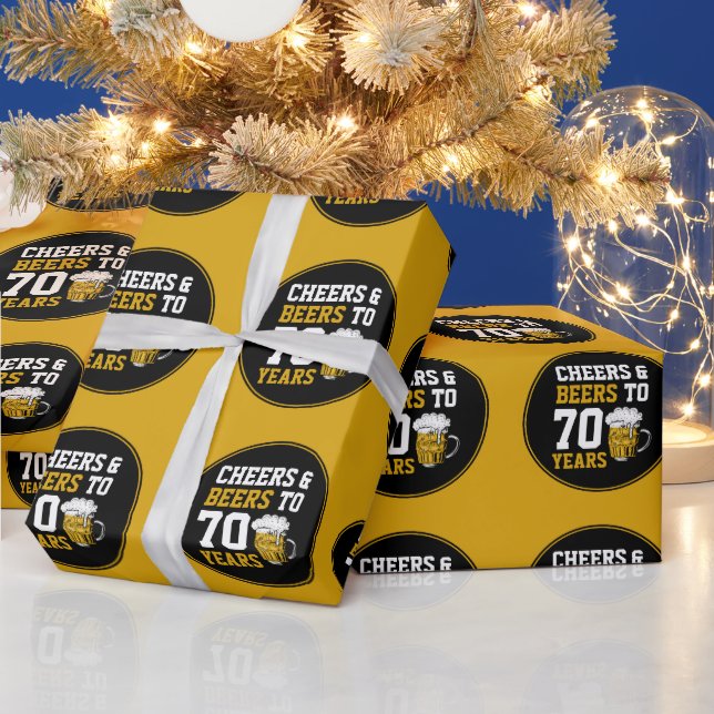 70:e födelsedagstjuren och Öl till 70 års ynklig Presentpapper (Helgdagar)