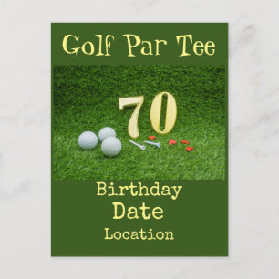 70:e Golf-födelsedagspressen Partinbjudan Vykort