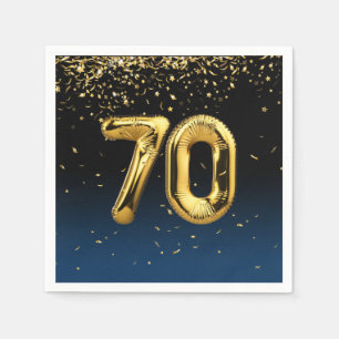 70:e Guld-ballonger och konfetti-blöjor Pappersservett