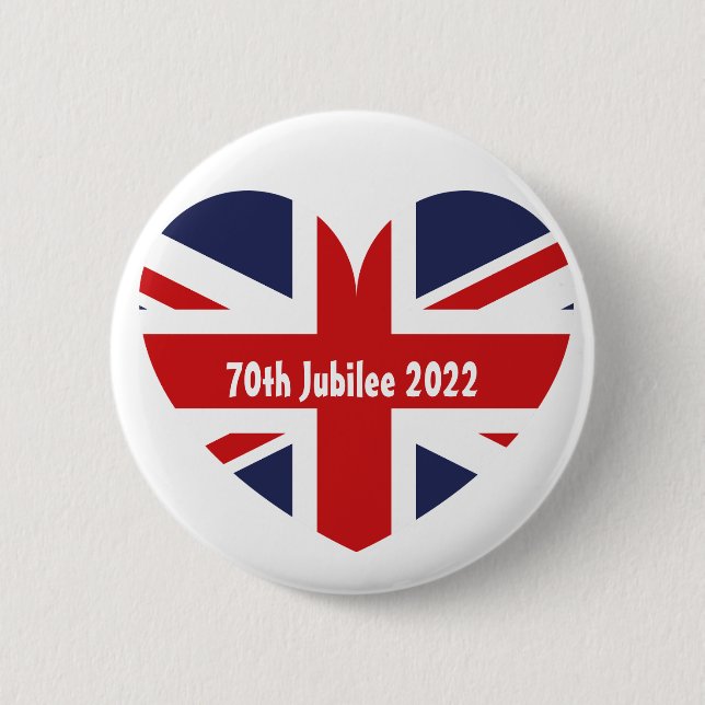 70:e jubileet 2022 British Flagga Knapp (Framsida)