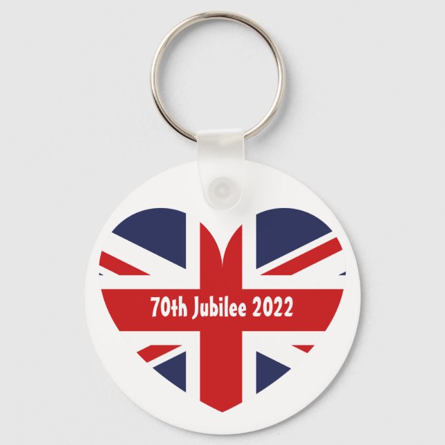 70:e jubileet 2022 British Flagga Nyckelring (Framsida)