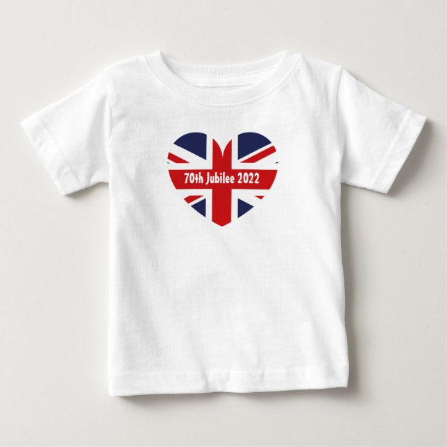 70:e jubileet 2022 British Flagga T Shirt (Framsida)