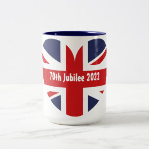 70:e jubileet 2022 British Flagga Två-Tonad Mugg