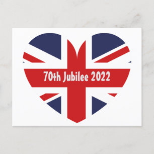 70:e jubileet 2022 England Flagga Postcard Vykort