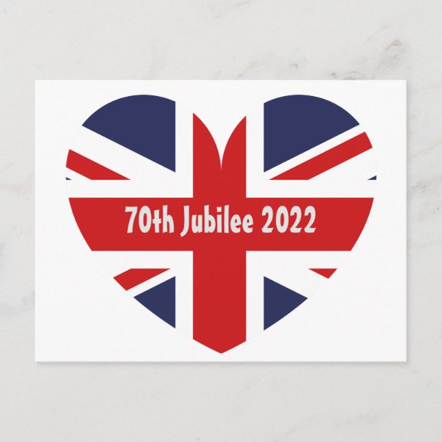 70:e jubileet 2022 England Flagga Postcard Vykort (Framsida)