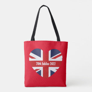 70:e jubileet 2022 Red British Flagga Tygkasse
