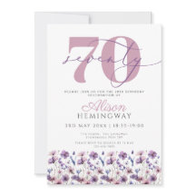 70:e kvinnliga Lila Blommigtar Butterfly-födelseda