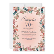 70:e överraskningsdagen Kvinnor i Rosa Blommigt