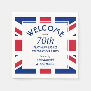 70:e Pappra Platinum Firande UNION JACK Pappersservett