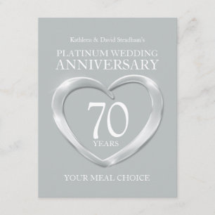 70:e Platinum Bröllop-årsmåltid Tilläggskort