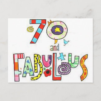 70 & Fabulous - 70:e födelsedagen Lycklig Vykort