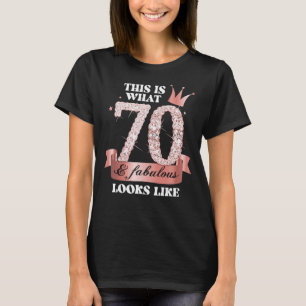 70 & Fabulous I Black Peach Party Group Candid Pho T Shirt