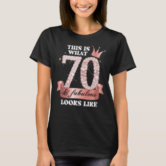 70 & Fabulous I Black Peach Party Group Candid Pho T Shirt