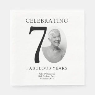 70 Fabulous Years 70th Birthday Pappersservett