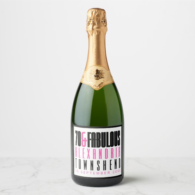 70 & Fantastisk Fet Namn Datum 70-årsdag (Framsida)