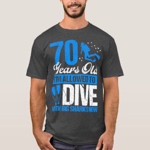 70 Födelsedag Dyka dykare 70 år gammal T Shirt