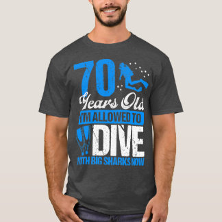 70 Födelsedag Dyka dykare 70 år gammal T Shirt