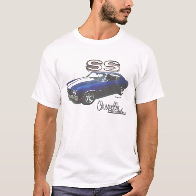 '70 för muskelbil för CHEVELLE SS T-tröja T Shirt (Framsida)