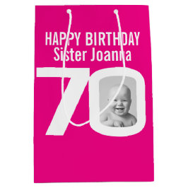 70 foto i den 0 rosa vita födelsedagspressväskan