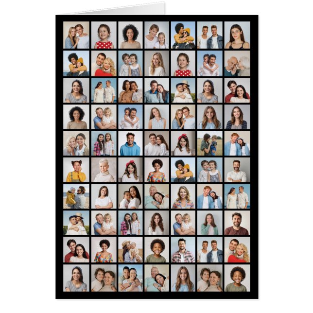 70 Fotokollage Editable Färg-mappat kort (Framsidan)