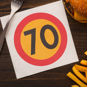 70 Hastighetsbegränsande vägtrafikskylt Pappersservett