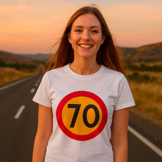 70 Hastighetsbegränsande vägtrafikskylt T Shirt