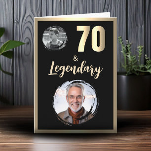 70 & Legendariska 2 Bilder 70-årsdag Guld Kort