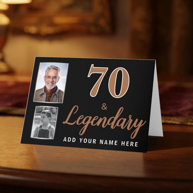 70 & Legendariska 2 Bilder 70-årsdagskort Kort (Skapare uppladdad)