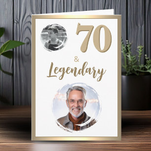 70 & Legendariska 2 Bilder 70-årsfirande Kort