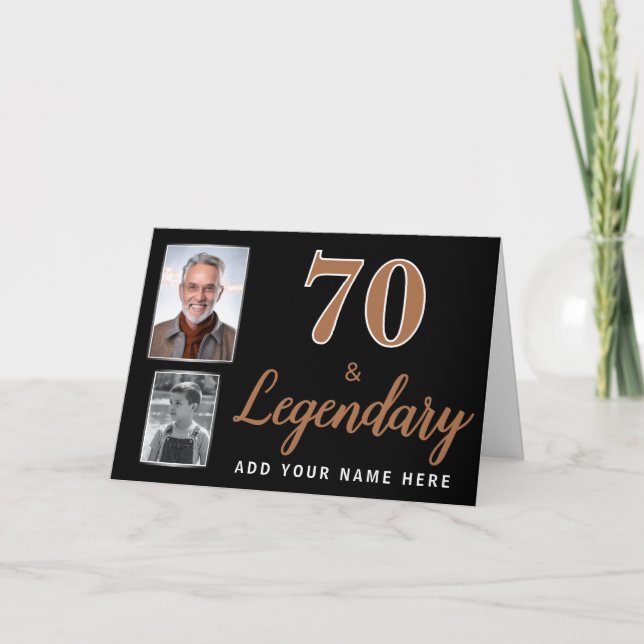 70 & Legendary 2 Foton 70:e födelsedagskortet Kort (Framsida)