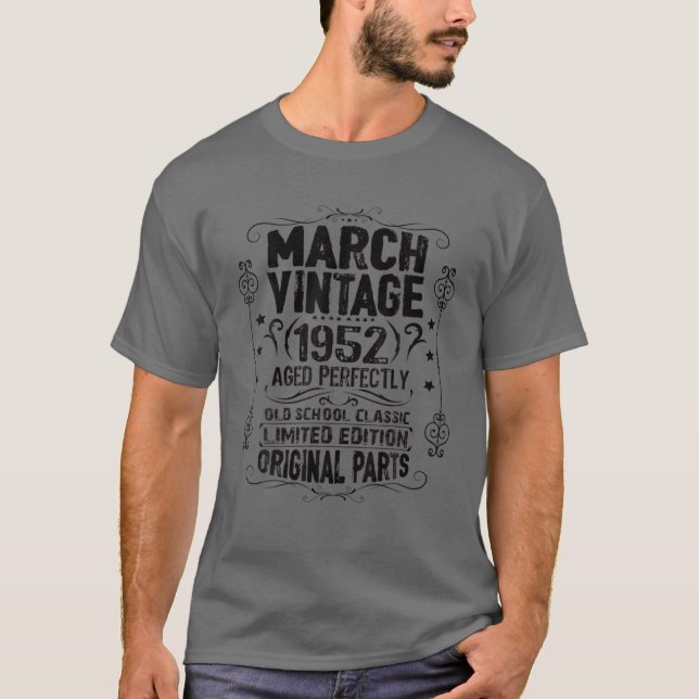 70 mars 1952: Pisces Girl Aries Man Vin T Shirt (Framsida)