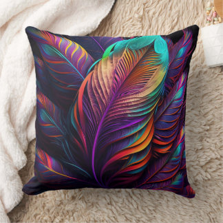 70- och 60-tals Psykedeliska Fjädrar Kudde