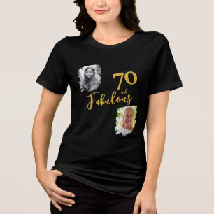 70 och Fabulous 2 Photo 70 Birthday T Shirt