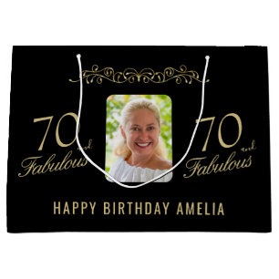 70 och Fabulous Black Ornament 70:e födelsedagsfot