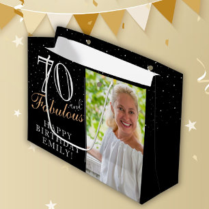 70 och Fabulous Elegant Black 70 Birthday Photo