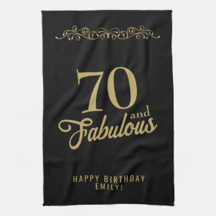 70 och Fabulous Elegant Ornament 70 Birthday Kökshandduk