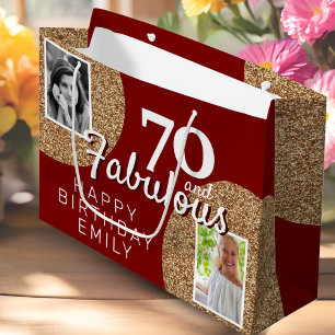70 och Fabulous Guld Glitter 2 Foto 70:e födelseda