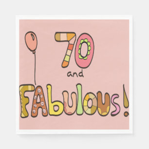 70 och Fabulous, Lycklig 70:e födelsedagen, Balloo Pappersservett