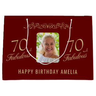 70 och Fabulous Red Ornament 70 Birthday Photo