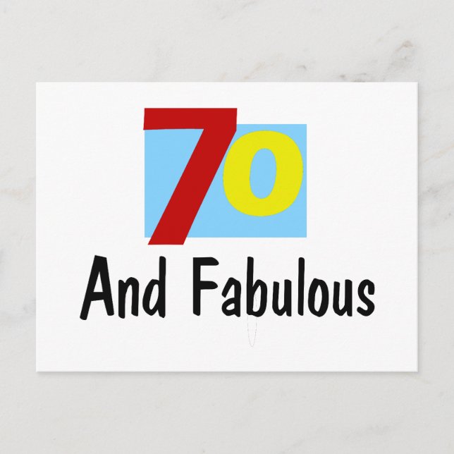 70 och Fabulous Vykort (Framsida)