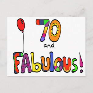 70 och fantastisk 70-årsdag vykort