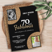 70 och fantastisk guldglitter 2 foto 70-årsfirande