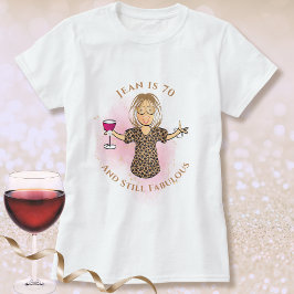 70 och fantastisk kvinnlig tecknad 70-årsdag t shirt