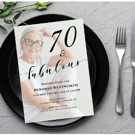 70 och fantastisk sextioårs födelsedagsfoto manus inbjudningar
