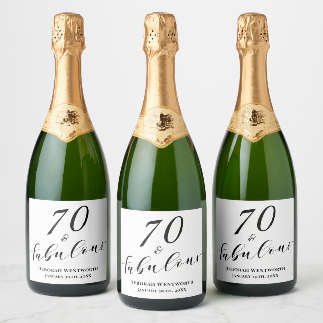 70 och fantastisk Sjuttioårs födelsedag Elegant sk (Flaskor)