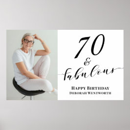 70 och fantastisk sjuttioårs födelsedagsfoto manus poster