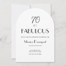 70 och fantastisk sjuttioårs födelsedagsinbjudan