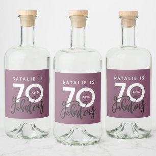 70 och fantastiska födelsedagsfester spritflaskor etikett