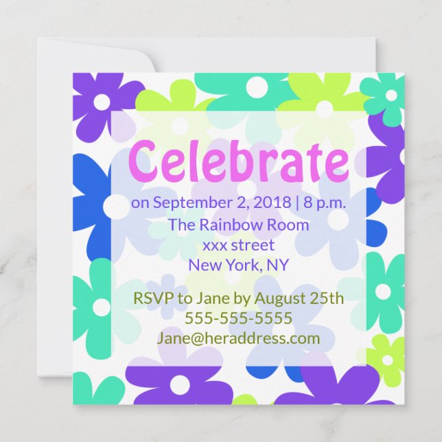 70 och fortfarande groovy! Baby Boomer Birthday Inbjudningar (Baksida)